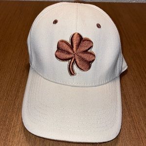 Notre Dame Cap Hat  Irish Tan with Brown Shamrock